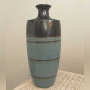 Blue and bronze vase